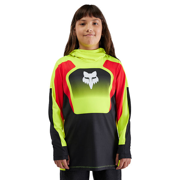 Side angle of Black jersey showing glove-compatible cuff and storage pocket