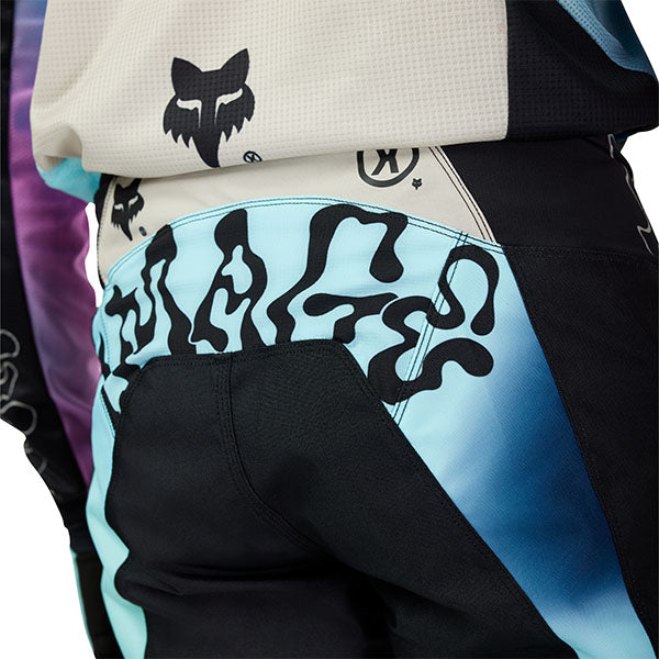Full-body rider view wearing Black Hello Future Pants (SKU: 33542-001), showing fit and mobility