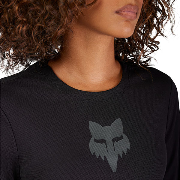 Product image of Fox Racing - Ranger Fox Head Long Sleeve Jersey (MTB) (Womens) SKU:33441-001-XL | Sizes: SM–XL | Designed for Mountain Bike, BMX and E-Bike riders | Available at BTO Sports