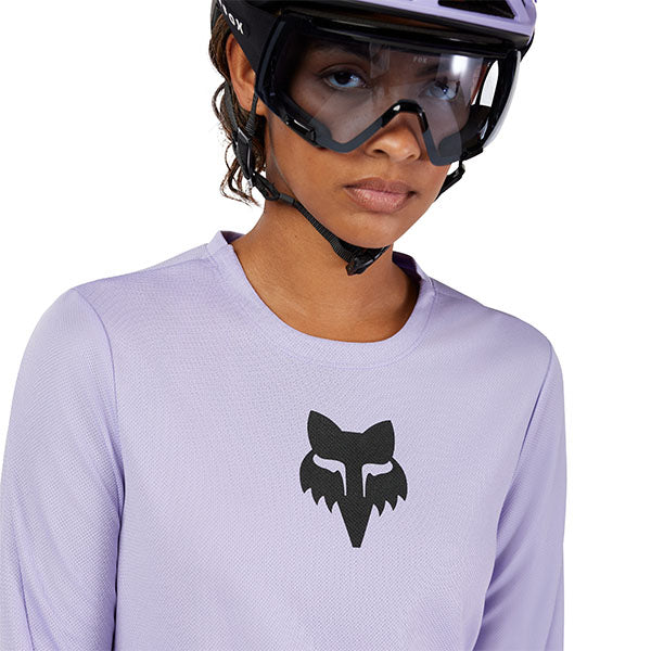 Product image of Fox Racing - Ranger Fox Head Long Sleeve Jersey (MTB) (Womens) SKU:33441-001-XS | Sizes: SM–XL | Designed for Mountain Bike, BMX and E-Bike riders | Available at BTO Sports