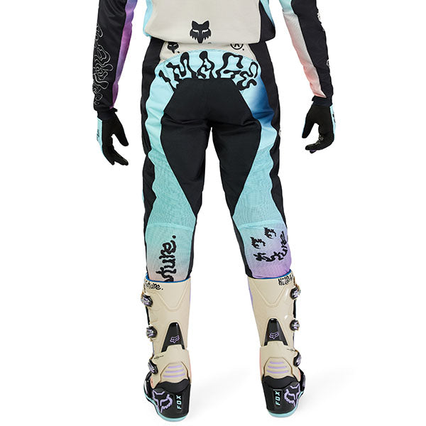 Rear view of Black Hello Future Pants (SKU: 33542-001), highlighting abrasion-resistant leather knee panels