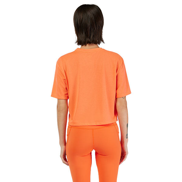 High-resolution studio image of Fox Racing Forums Tech Tee (Womens); showing tee fit, printed graphics, and crew neckline; SKU 33594-001-XS; Sizes: XS-XL