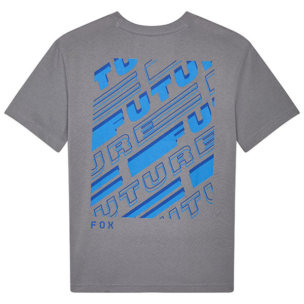 Studio photo on a white background of Fox Racing Elevated Tee (Womens); showing tee fit, printed graphics, and crew neckline; SKU 33590-008-XS