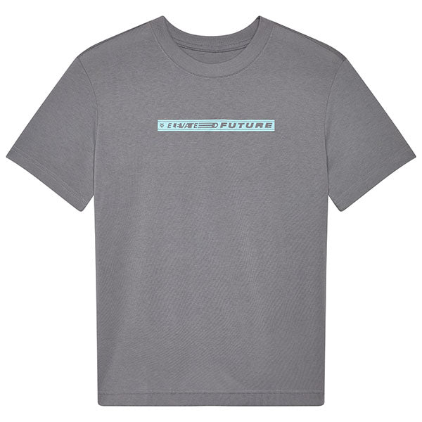 High-resolution studio image of Fox Racing Elevated Tee (Womens); showing tee fit, printed graphics, and crew neckline; SKU 33590-008-XS; Sizes: XS-XL