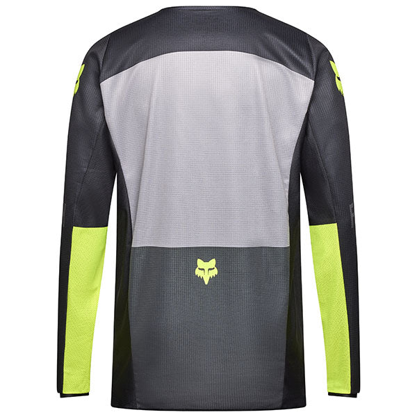 Side view of White/Red 180 Flow Jersey (SKU: 33702-019), highlighting mesh sleeve cuffs