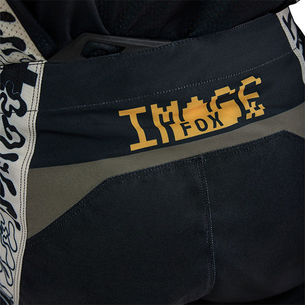 Full-body rider view wearing Fox Racing 360 Fade Pants in Brown and Black (SKU: 33541-539), showing fit and mobility