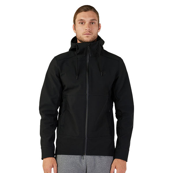 Rear view of Pit Jacket in Black, SKU 33688-001, showing relaxed fit and extended length