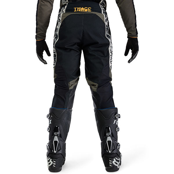 Rear view of Fox Racing 360 Fade Pants in Brown and Black (SKU: 33541-539), highlighting abrasion-resistant knee panels