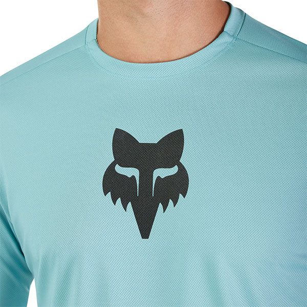 Product image of Fox Racing - Ranger Fox Head Long Sleeve Jersey (MTB) SKU:33412-213-S | Sizes: SM–XL | Designed for Mountain Bike, BMX and E-Bike riders | Available at BTO Sports
