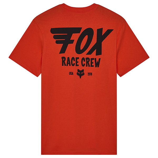 High-resolution studio image of Fox Racing Fox Wing Premium Tee; showing tee fit, printed graphics, and crew neckline; SKU 33430-190-S; Sizes: S-2XL