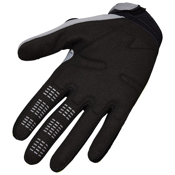 Rear view of White/Black 180 Flow Gloves (SKU: 33700-130), featuring breathable mesh and hook-and-loop wrist closure