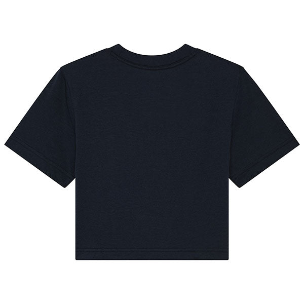 Clean studio shot of Fox Racing Fox USA Baby Tee (Womens); showing tee fit, printed graphics, and crew neckline; SKU 33588-329-XS; Sizes: XS-XL