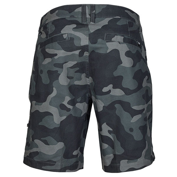 Rear view of Essex Camo 3.0 Shorts in Black Camo, SKU 31672-247, showing welt pockets and button closure