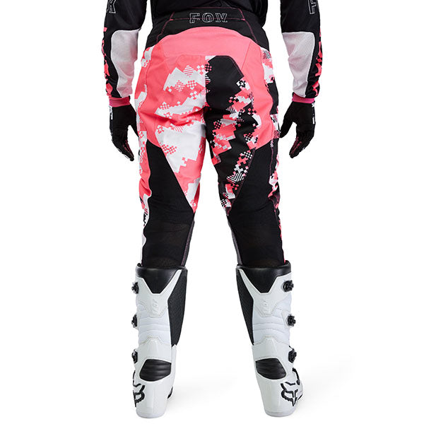 Detail of leather knee panels and stitching on Black/Pink 180 Digi Image Pants (SKU: 33543-285)
