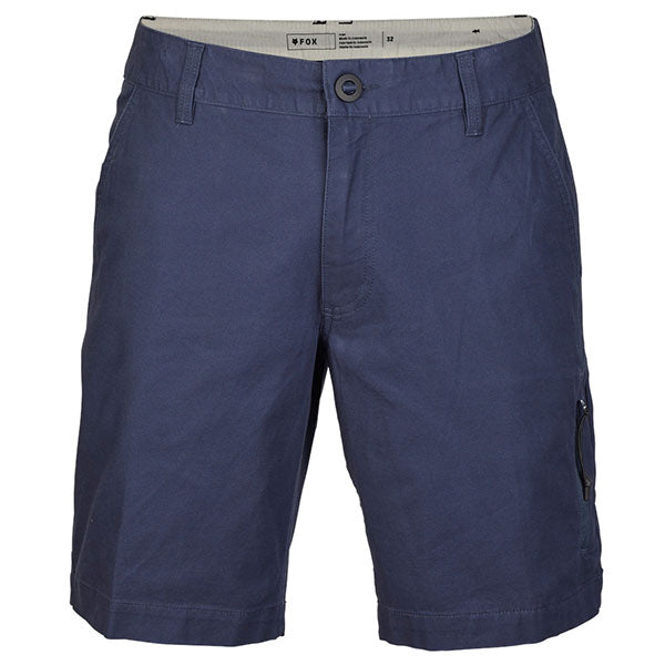 Front view of Fox Racing Essex 3.0 Shorts in Olive Green, SKU 31667-329, featuring chino cut and stretch fabric