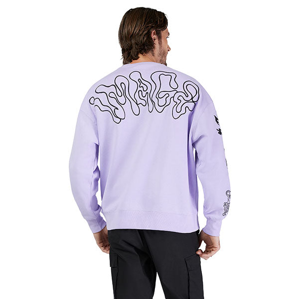 Close-up of ribbed cuffs and stitching on Hello Future Crew Pullover in Adobe, SKU 33379-282