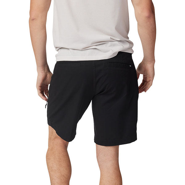 Lifestyle image of model wearing Fox Racing Essex 3.0 Shorts in Black, SKU 31667-001