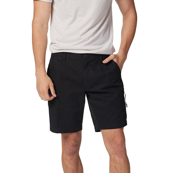 Side view of model wearing Essex 3.0 Shorts in Black, SKU 31667-001, highlighting relaxed fit