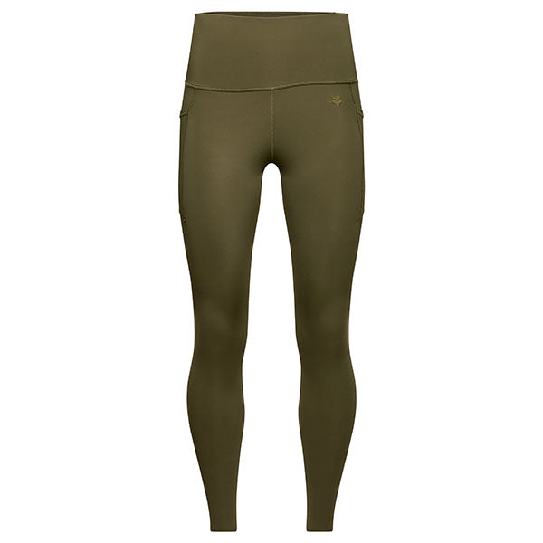 Fox Racing Motive Leggings (Womens) front angle view in Blk sizes XS, SM, MD, LG, XL SKU 32788-001-XS. Base Layer Pants | Available at BTO Sports