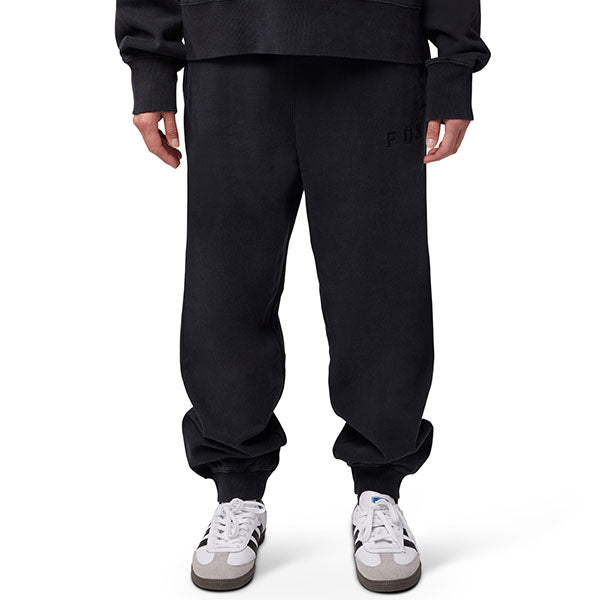 Rear view of Fox Racing Women's Wordmark Joggers in Black (SKU: 33141-001), highlighting back inseam pocket