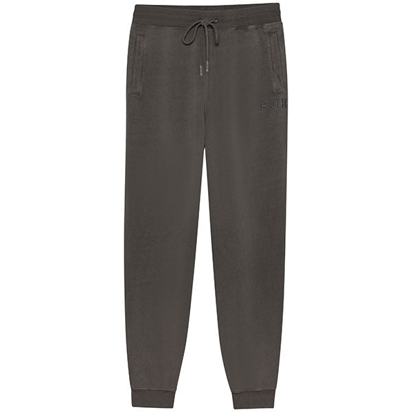 Front view of Fox Racing Wordmark Joggers in Pewter, SKU 33146-052, featuring tonal logo and relaxed silhouette