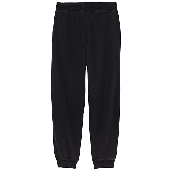 Side profile of Fox Racing Women's Wordmark Joggers in Black (SKU: 33141-001), showing tapered leg and ribbed cuff