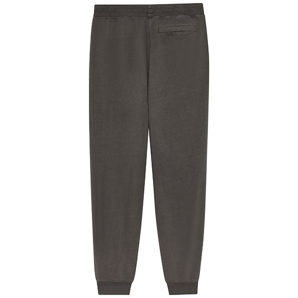 Rear view of Wordmark Joggers in Pewter, SKU 33146-052, showing ribbed cuffs and drawstring waistband