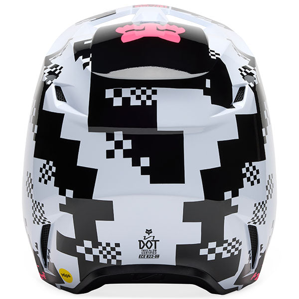 Close-up of shell texture and venting on Black/Pink V1 Digi Image Helmet (SKU: 33531-285), sizes XS, SM, MD, LG, XL, size XS, sizes XS to XL.