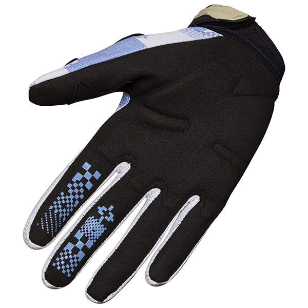 Rear view of Light Slate Blue 180 Digi Image Gloves (SKU: 33519-223), highlighting sublimated zebra graphics and mesh gussets
