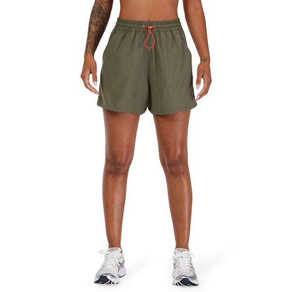 Side view of Survivalist Shorts in Steel Grey showing curved hem and side seam detail, SKU: 32240-373