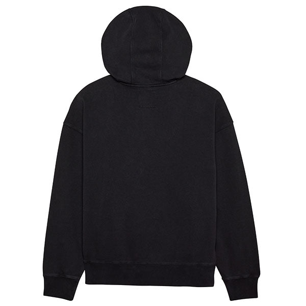 Rear view of Wordmark Hoodie in Black, SKU 32865-001, showing oversized fit and brushed interior