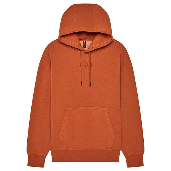 Front view of Fox Racing Wordmark Oversized Pullover Hoodie in Light Blue, SKU 32865-633, featuring tonal embroidery and oversized fit