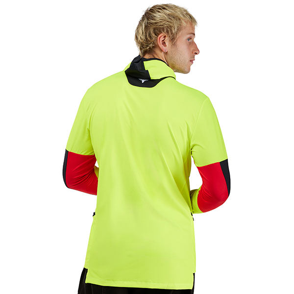 Side view of Flo Yellow Ranger Drive Jersey (SKU: 33538-130), showing sleeve articulation