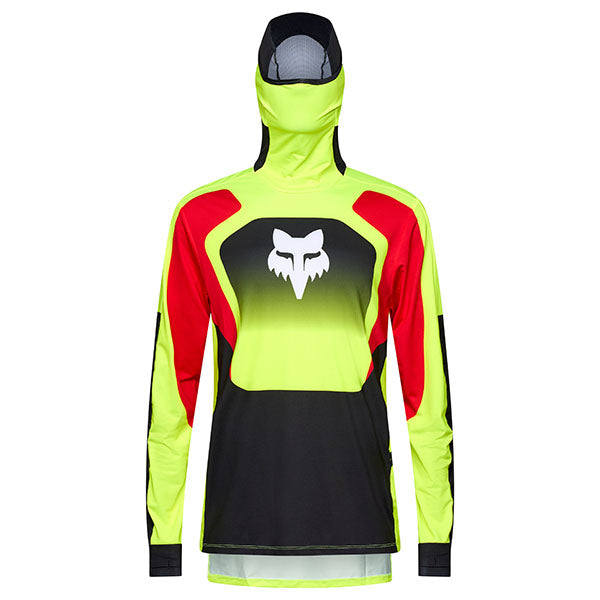 Front view of Ranger Drive Jersey in Flo Yellow (SKU: 33538-130), featuring bold contrast and integrated buff