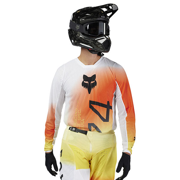 Rear view of White 180 Air Haze Jersey (SKU: 33536-008), showing vented back panel and sublimated graphics