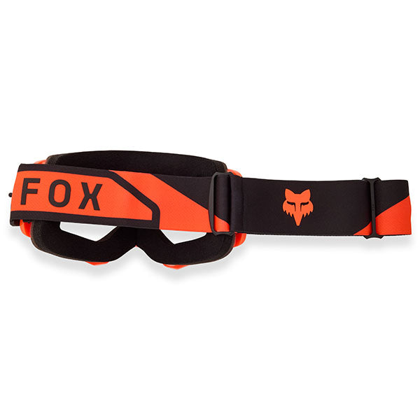 Side view of Flo Orange Main Drive Goggles (SKU: 33523-824), highlighting fleece-lined foam and Lexan lens