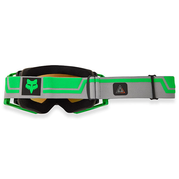 Side angle of Steel Blue Airspace Drive Goggles (SKU: 33522-395), showing fleece-lined foam and tear-off post
