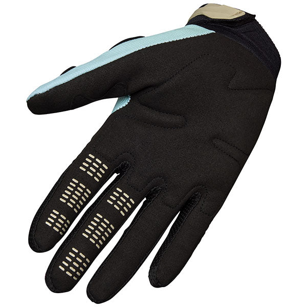 Rear view of Light Blue/Black 180 Hello Future Gloves (SKU: 33518-116), highlighting sublimated graphics and stretch mesh finger gussets