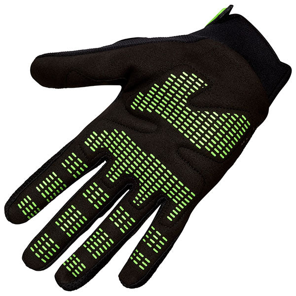 Rear view of Dirtpaw Drive Gloves in Steel Grey, with direct-inject TPR knuckle coverage and breathable top hand fabric