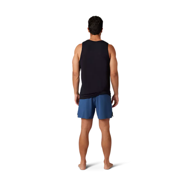 Clean studio shot of Fox Racing Rep Tank Top; showing sleeveless cut, hem shape, and printed or woven branding; SKU 29083-001-S; Sizes: S-2XL