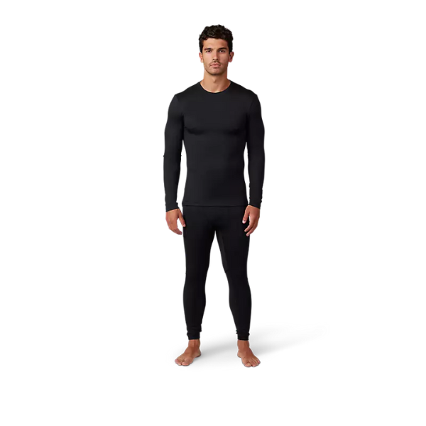 Fox Racing Tecbase Fire Long Sleeve Shirt product image in SM sizes Black SKU 29574-001-S. Base Layer Shirt | Available at BTO Sports