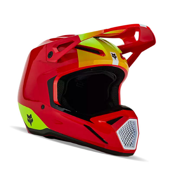 studio product photo of Fox Racing SKU 31373-110, sizes XS to XXL for motocross helmet, dirt bike, motocross, off road.