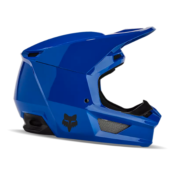 studio product photo of Fox Racing SKU 32621-002 in BLUE, size XS for motocross helmet, dirt bike, motocross, off road, sizes XS to XXL.