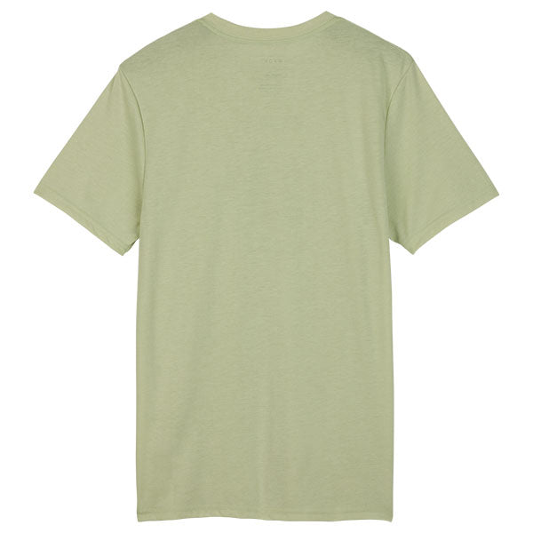 Professional studio photo of Fox Racing Shepherds Tech Tee; showing tee fit, printed graphics, and crew neckline; SKU 32089-306-S; Sizes: CACTUS, BLACK