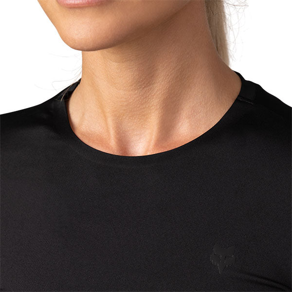 Fox Racing Tecbase Long Sleeve Shirt (Womens) product image in XS sizes Black SKU 30307-001-XS. Base Layer Shirt | Available at BTO Sports