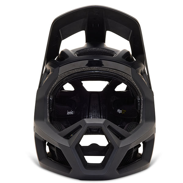 Product image of Fox Racing - Proframe RS Matte Black Helmet (MTB) SKU:31105-255-L | Sizes: SM, MD, LG | Designed for Mountain Bike, BMX and E-Bike riders | Available at BTO Sports