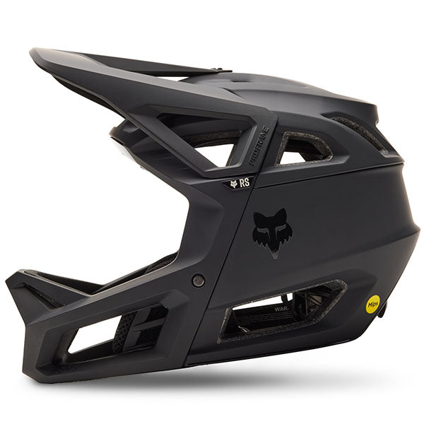 Product image of Fox Racing - Proframe RS Matte Black Helmet (MTB) SKU:31105-255-S | Sizes: SM, MD, LG | Designed for Mountain Bike, BMX and E-Bike riders | Available at BTO Sports