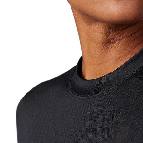 Fox Racing Tecbase Fire Long Sleeve Shirt (Womens) product image in XS sizes Black SKU 29932-001-XS. Base Layer Shirt | Available at BTO Sports