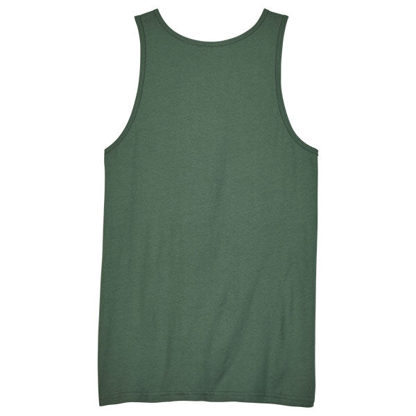 Studio photo on a white background of Fox Racing Fox Head Premium Tank; showing sleeveless cut, hem shape, and printed or woven branding; SKU 32091-001-S