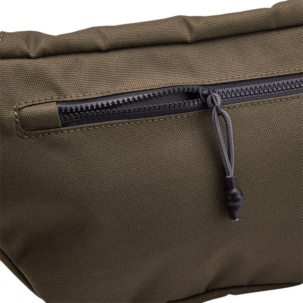 Fox Racing Fox Head Hip Pack SKU 32343 Olive Green lifestyle photo worn around waist